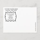 Grijs Wit sparen de Partij van de Pensionering va Aankondigingskaart (Achterkant)