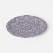 Grijs wit Star modern Geometrisch Patroonpapier Papieren Bordje (Gekanteld)