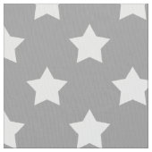 Grijs Wit Sterren Patroon Decoratief Textiel Stof (Close Up)