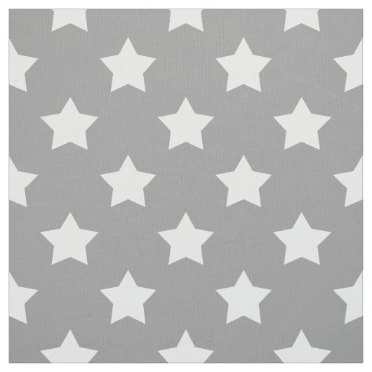 Grijs Wit Sterren Patroon Decoratief Textiel Stof (Swatch)