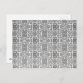 grijs wit stone tegels mozaïekpatroon briefkaart (Voorkant / Achterkant)