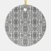 grijs wit stone tegels mozaïekpatroon keramisch ornament (Voorkant)