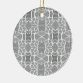 grijs wit stone tegels mozaïekpatroon keramisch ornament (Links)