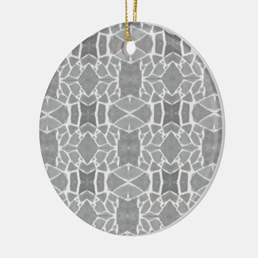 grijs wit stone tegels mozaïekpatroon keramisch ornament (Links)