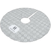 Grijs & Wit Trui Patroon Monogram Kerstboom Rok (Gekanteld)