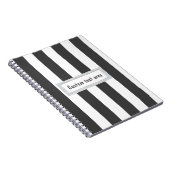 Grijs & Wit Vert Streepjes Journal Notebook Notitieboek (Rechterzijde)