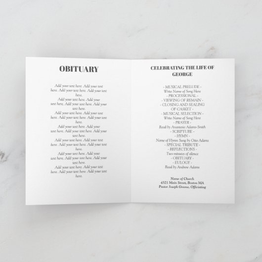 Grijs Wit Viering van het Leven Fotoprogramma Programma (Binnen)