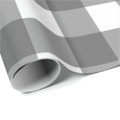 Grijs & Wit Vierkant Patroon Inpakpapier (Rol Hoek)