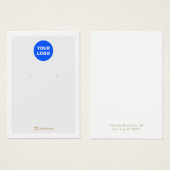 Grijs wit Voeg Logo toe die sociale media afgeeft Visitekaartje (Voorkant /achterkant)