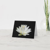 Grijs Wit Water Lily Blank Note Wenskaarten Kaart (Voorkant)