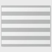 Grijs, wit XL Stripes Patroon Cadeaupapier (Vlak)