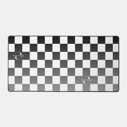 Grijs & wit Zakelijk logo Bedrijfsmerk Checkers Bureaumat (Voorkant)