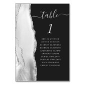 Grijs, wit, zilver, donkerbruin weddenschapsnummer kaart (Voorkant)