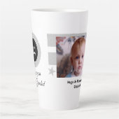 Grijs wit zo gelukkig Grandad met foto Latte Mok (Voorkant)