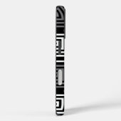 Grijs Wit Zwart Grieks Key Fret Patroon Design Case-Mate iPhone Case (Achterkant / Rechts)