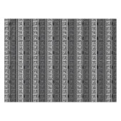 Grijs Wit Zwart Grieks Key Fret Patroon Design Tafelkleed (Voorkant (Horizontaal))