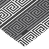 Grijs Wit Zwart Grieks Key Fret Patroon Design Tafelkleed (Gekanteld)