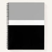 Grijs Wit Zwart Kleuren Stijl Design Notitieboek (Voorkant)