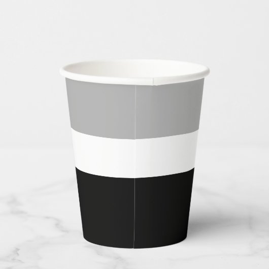Grijs Wit Zwart Kleuren Stijl Design Papieren Bekers (Rechts)