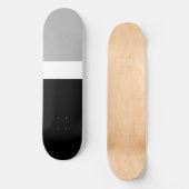Grijs Wit Zwart Kleuren Stijl Design Persoonlijk Skateboard (Voorkant)