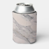 Grijs wit zwart marmer Eet Drink en wees Merry Blikjeskoeler (Blikje Achterkant)