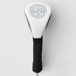 Grijs Witte Aangepaste Gestreepte Cirkel Familiemo Golfheadcover