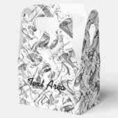 Grijs & Witte Abstracte Rook Feest Favor Doos Bedankdoosjes (Geopend)