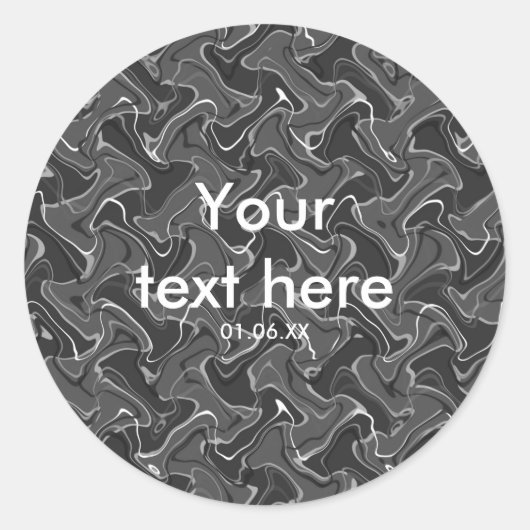 Grijs & Witte Abstracte Rook Jongens Feest Sticker (Voorkant)