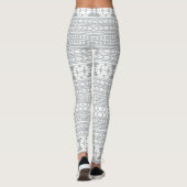 Grijs-witte Aztec-stam Leggings (Achterkant)