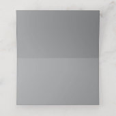 Grijs Witte Bruiloft Elegant Chic Rand Modern Plaatskaartje (Binnenkant ongevouwen)