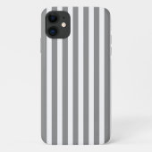 Grijs-witte candy strepen Case-Mate iPhone case (Achterkant)