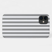 Grijs-witte candy strepen Case-Mate iPhone case (Achterkant (horizontaal))