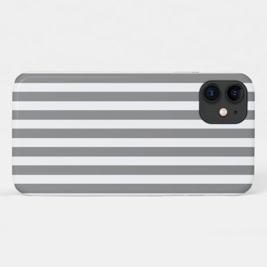 Grijs-witte candy strepen Case-Mate iPhone case (Achterkant (horizontaal))