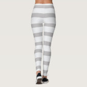 Grijs Witte Candy Strepen Leggings (Achterkant)