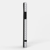 Grijs witte chevron monogram iphone 5 hoes (Achterkant/rechts)