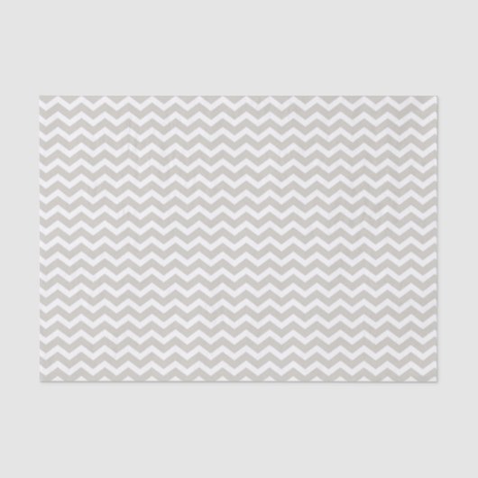 Grijs Witte Chevron Zigzag Tissuepapier (Voorkant)