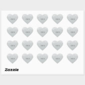 Grijs Witte Confetti Harten Hart Sticker (Vel)