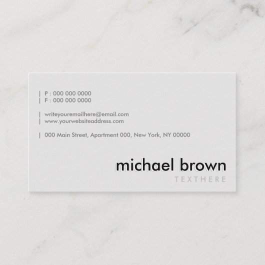 Grijs Witte Eenvoudige Programmeur Visitekaartje (Achterkant)