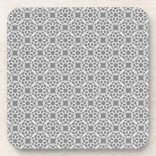 Grijs Witte Geometrische Naadloos Patroon Bier Onderzetter