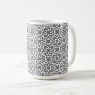 Grijs Witte Geometrische Naadloos Patroon Koffiemok