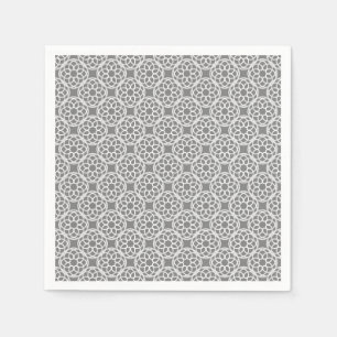 Grijs Witte Geometrische Naadloos Patroon Servet