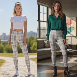 Grijs & Witte Glamourieuze Broek Leggings