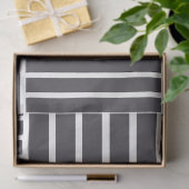 Grijs Witte Horizontale Verticale Strepen Tissuepapier (Geschenk)