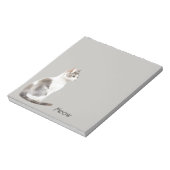 Grijs Witte Kat Notitieblok (Linkerzijde)