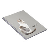 Grijs Witte Kat Notitieboek (Rechterzijde)