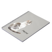 Grijs Witte Kat Notitieboek (Linkerzijde)
