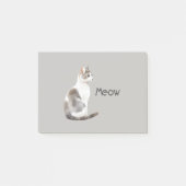 Grijs Witte Kat Post-it® Notes (Voorkant)