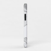 Grijs Witte Marmer Agate Eenvoudige Zilveren Glitt Case-Mate iPhone Case (Achterkant/rechts)