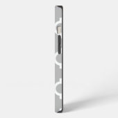 Grijs Witte Marokkaans Quatrefoil Patroon #5 V iPhone Hoesje (Linkerkant)