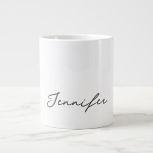 Grijs Witte Moderne Minimalistische Handgeschreven Grote Koffiekop